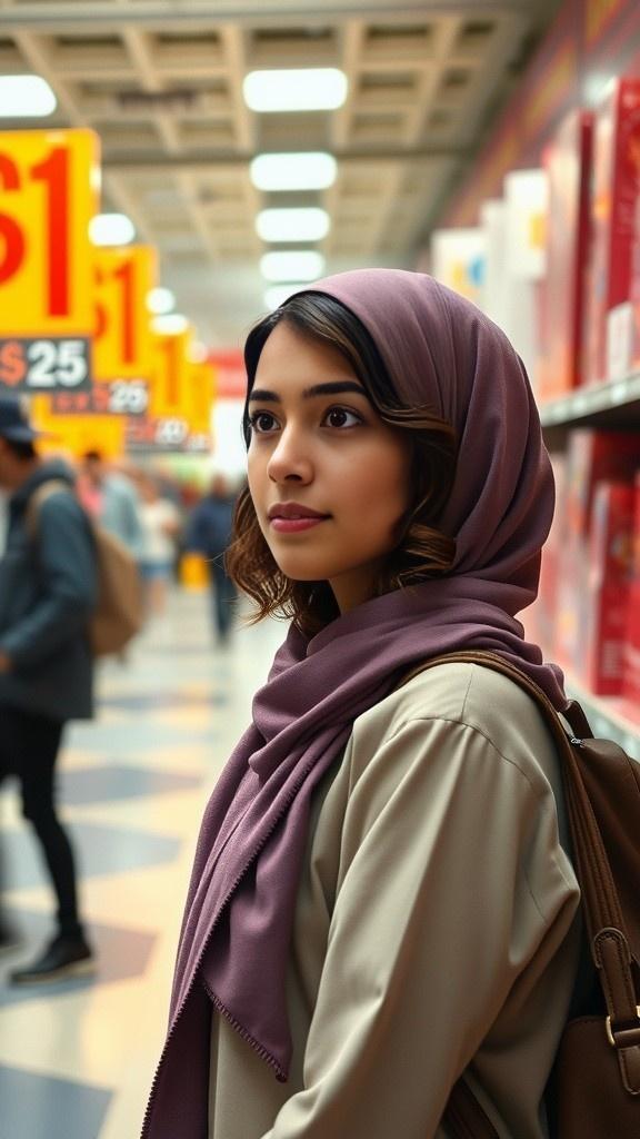 أمانة السيدة المسلمة في متجر أمريكي