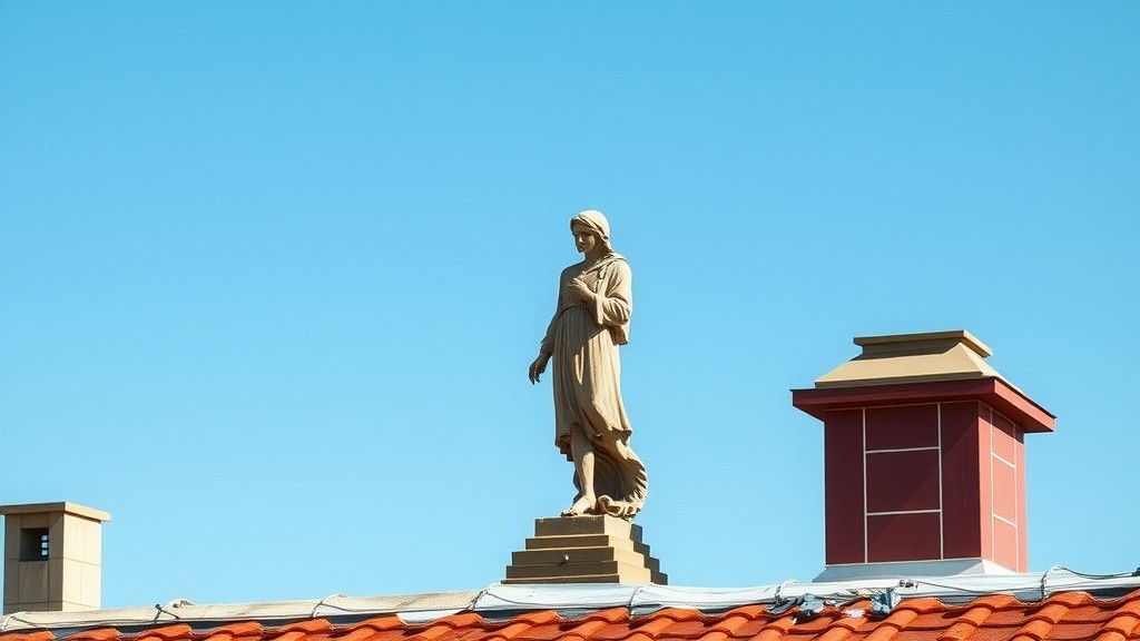 La fe y la estatua en el techo
