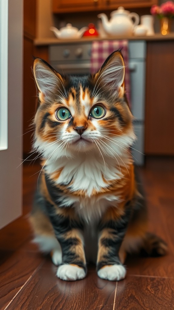 A Cat Enjoying Its Meal