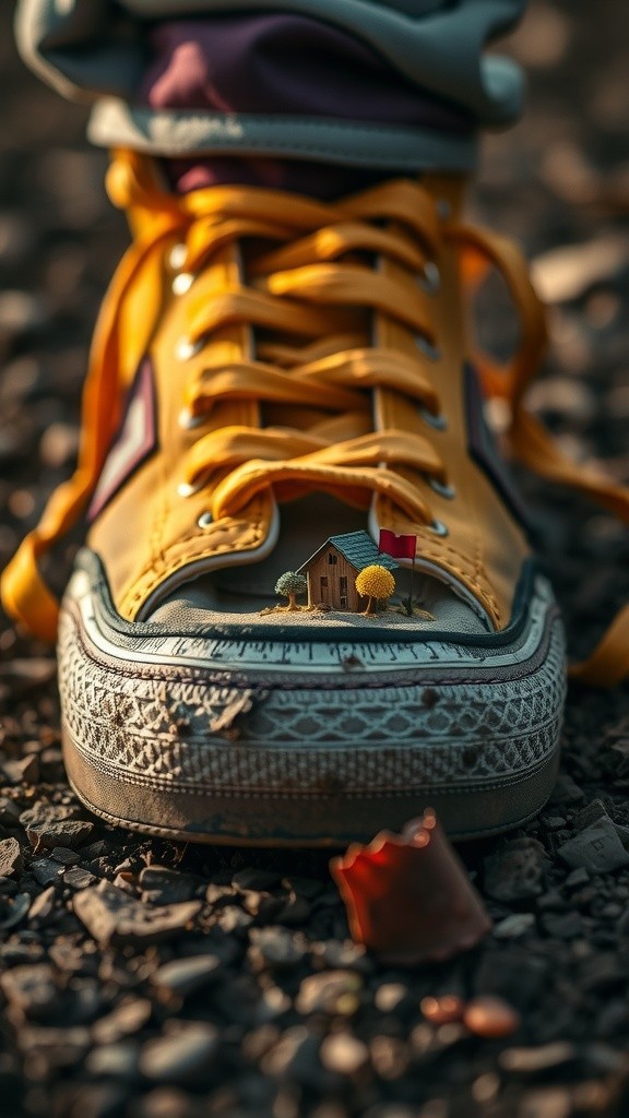 Miniature Life: Adventures in an Old Sneaker