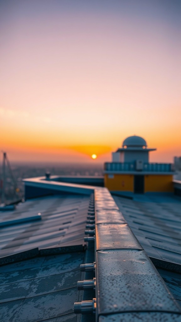Rooftop Reflections at Dusk