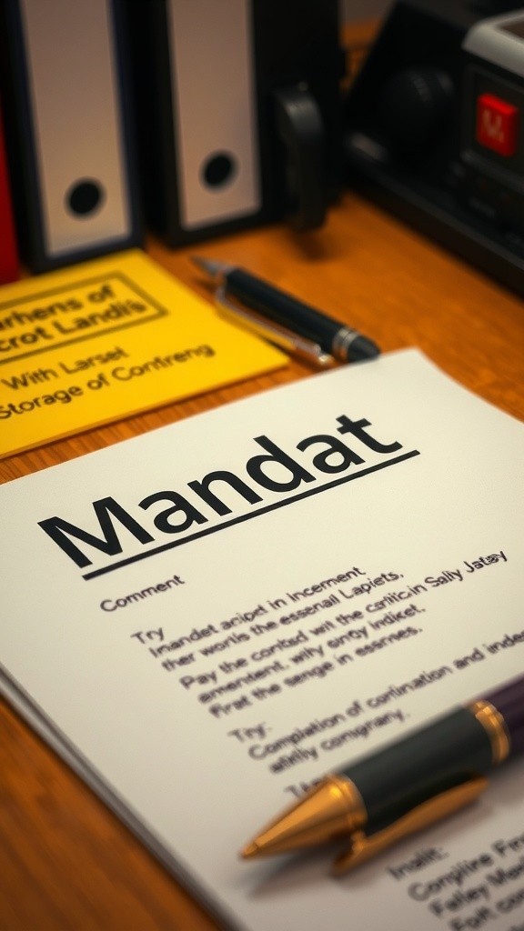 Comprendre le mandat : définition et principes essentiels