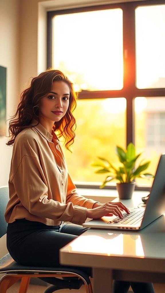 A Women Achieves Success Overcoming Problems