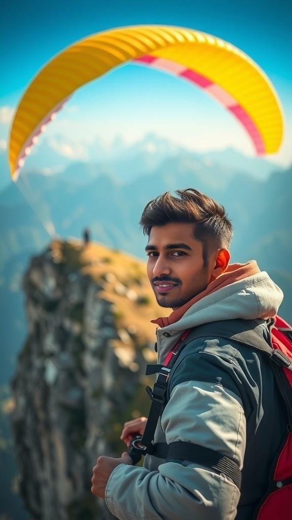 Epic Paraglider Launch from Himalayan Heights: A High-Speed Adventure in 8K