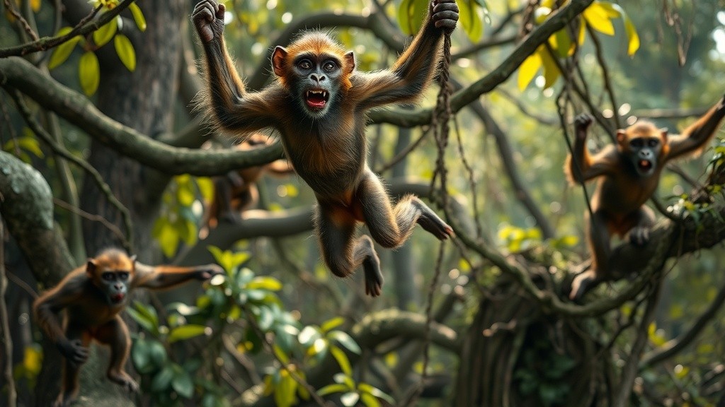 Monkey Mayhem: The Jungle's Unlikely Assault
