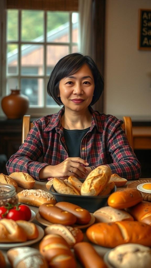 ASMR: Wanita Menikmati Roti Khas Eropa