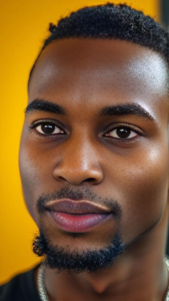 Portrait réaliste d'un jeune homme africain en 4K