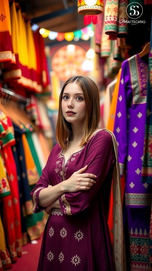 Amarican Larki Ka Pakistan Ka Dress
