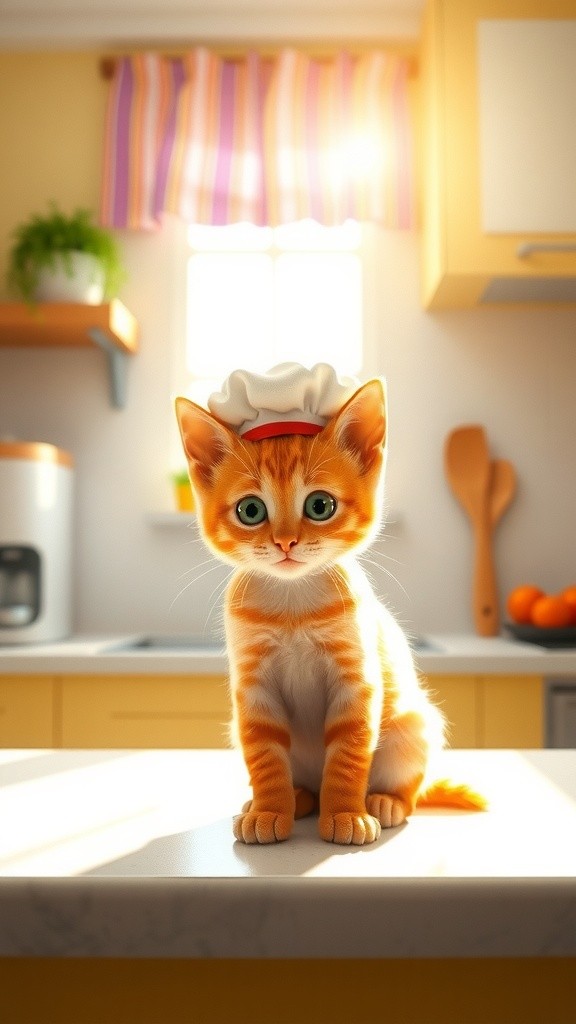 Kucing Lucu Masak di Dapur