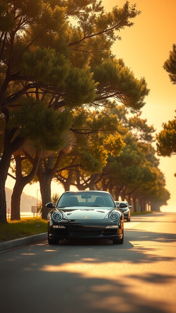 A Beautiful Orange Sunset Drive