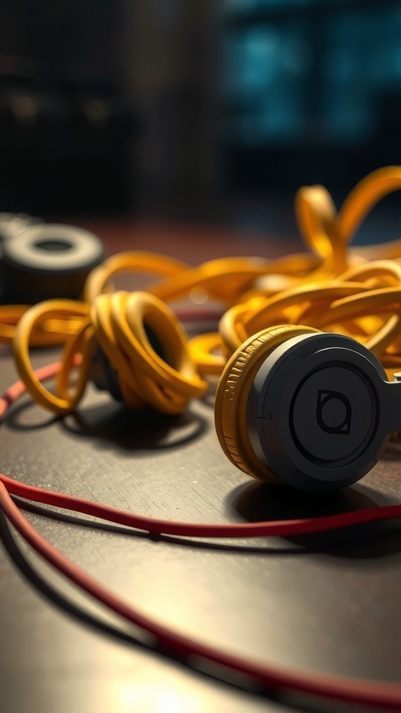 Headphones vs. The Spaghetti Disaster: A Tangled Tale!