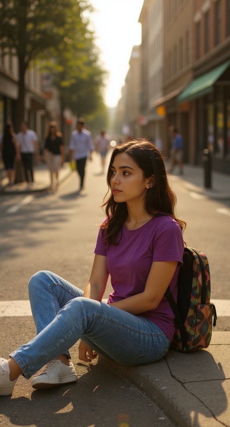 Girl by the Roadside