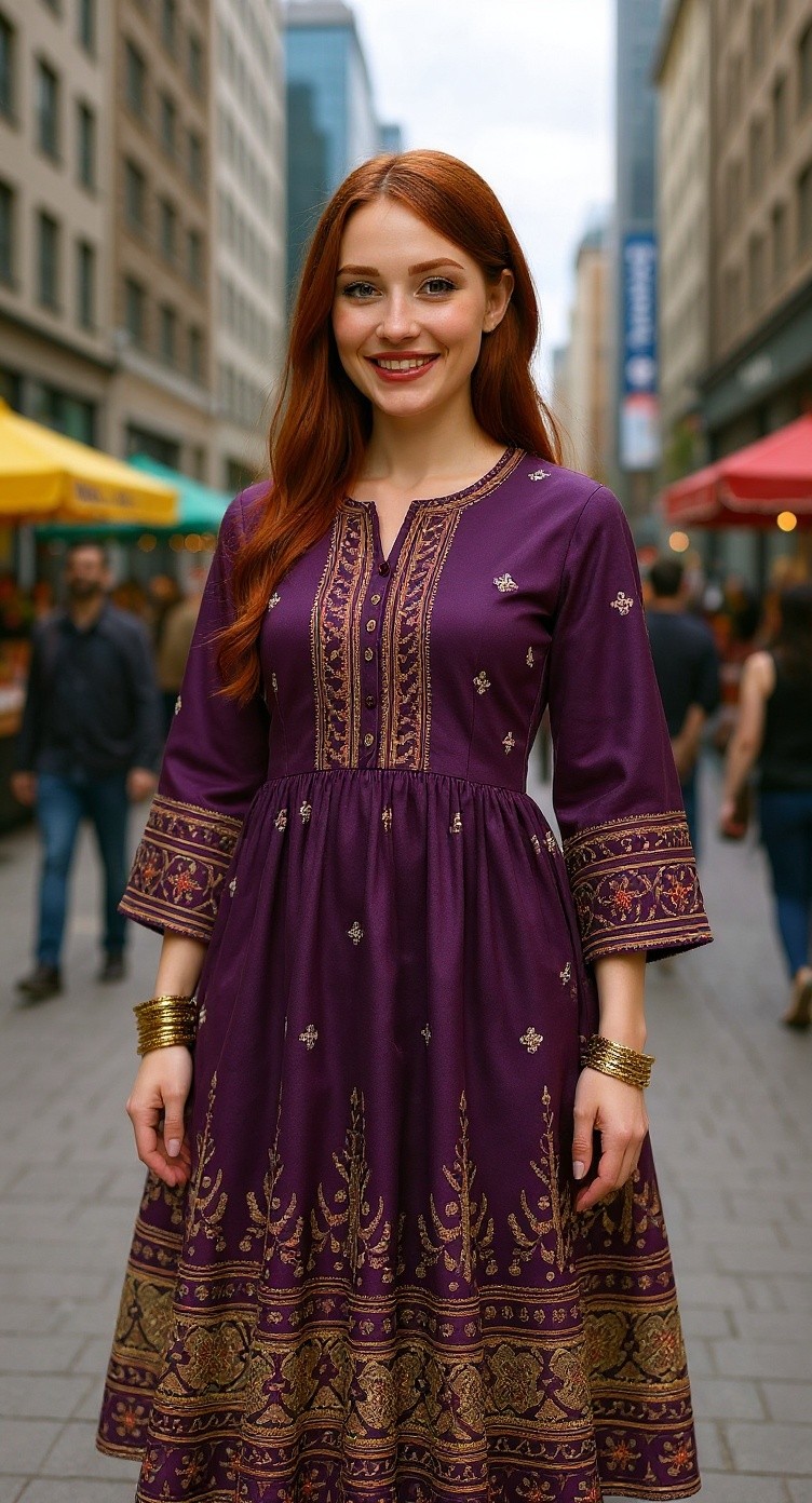 Russian Girl in Pakistan Dress: Reemzz Collection