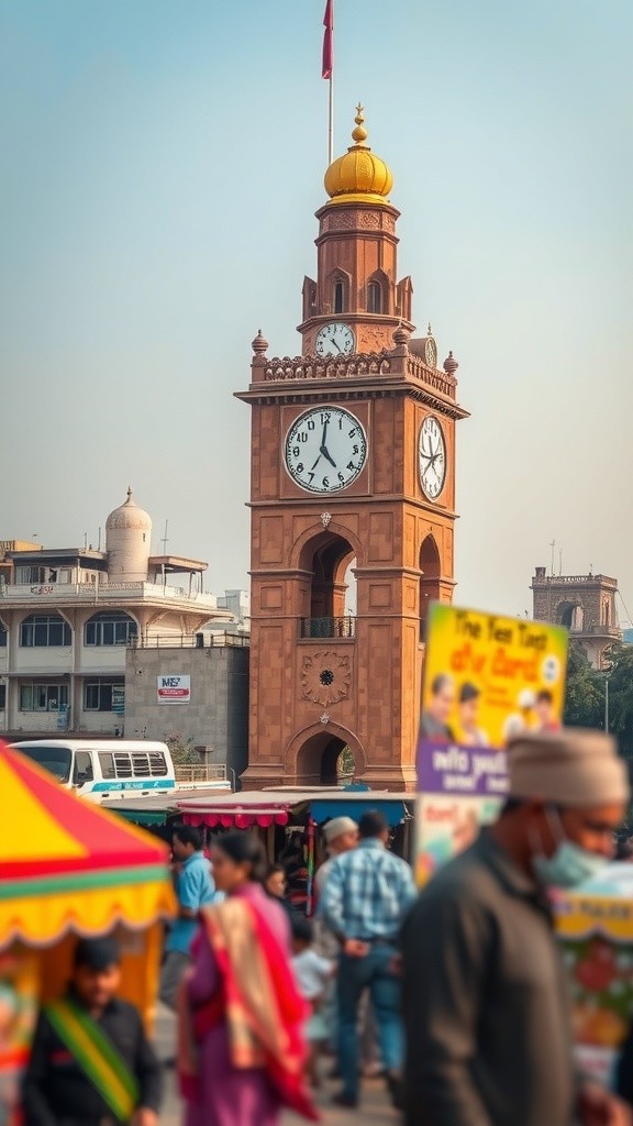 Chinese Girl in Faisalabad: Showcasing the Beauty of the Clock Tower