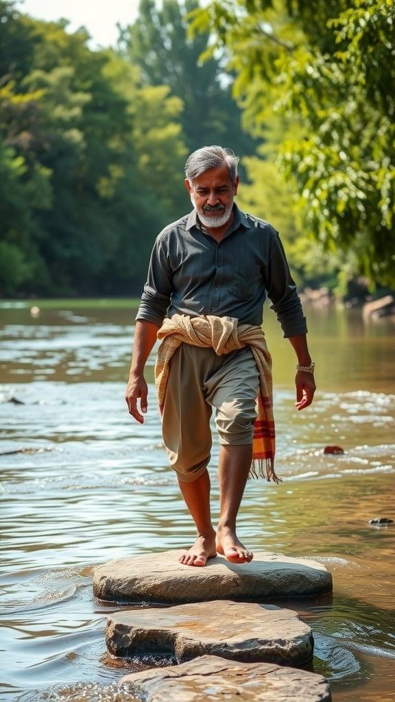 Courage in the Face of Fear: A Couple's Journey Across a Stormy River