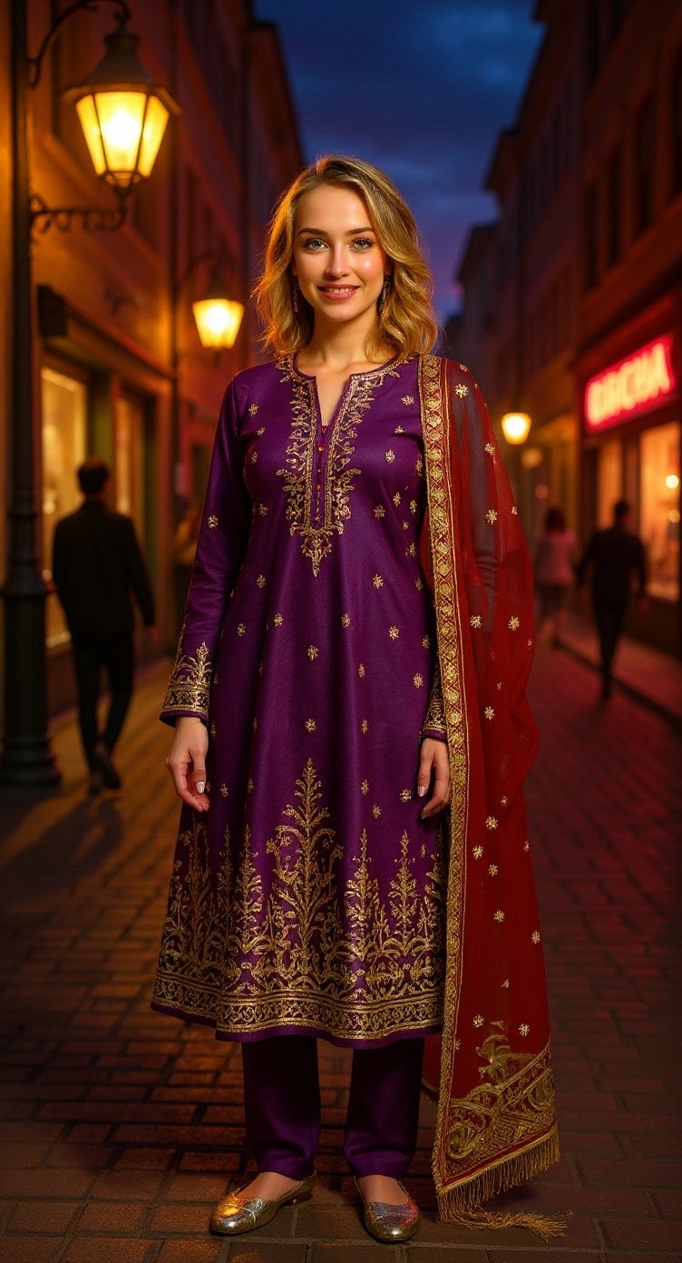 Cinematic Fusion: Russian Elegance Meets Pakistani Heritage at Lahore Fort