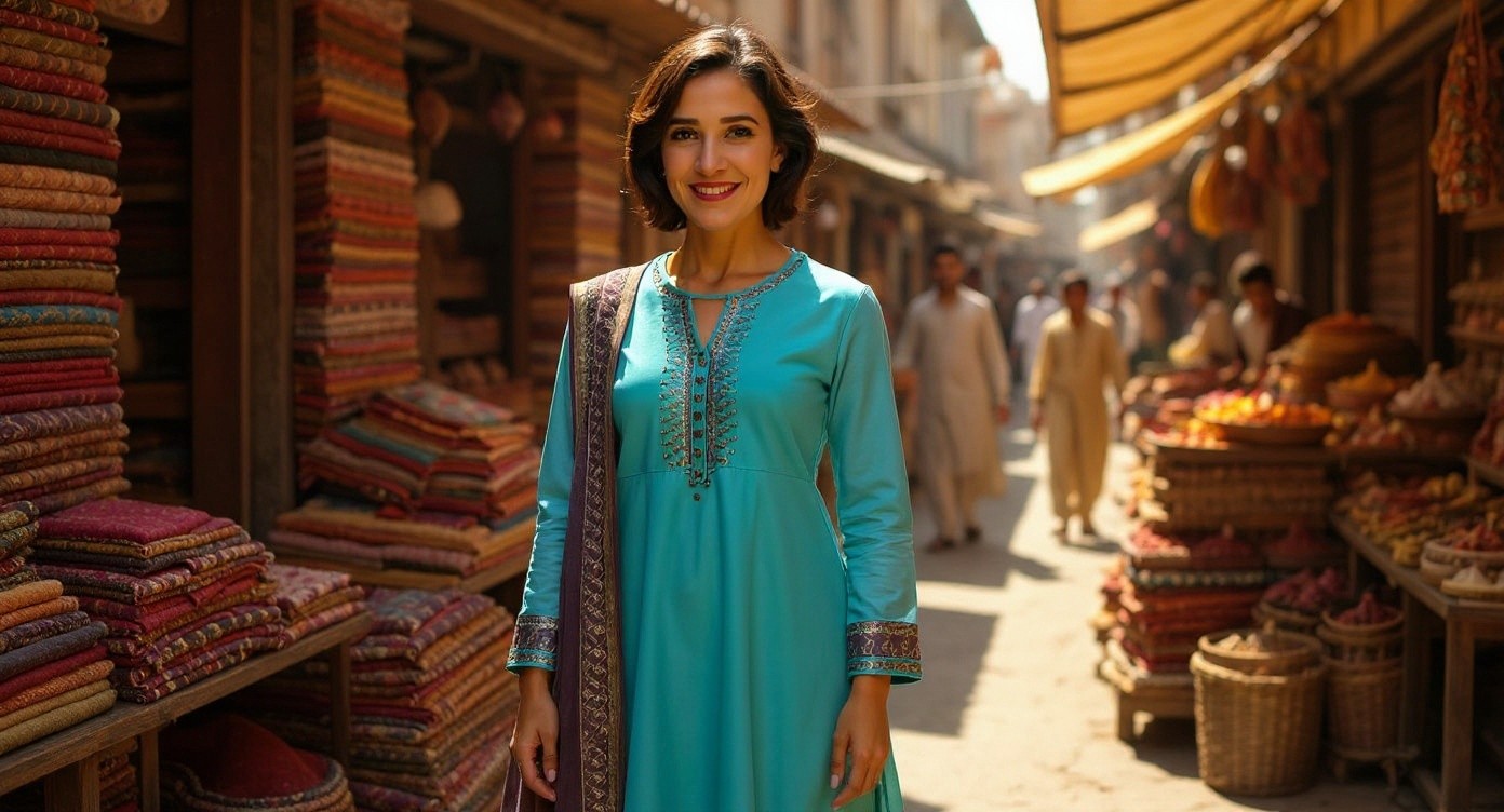 American Larki ko Pakistani Dress pehna kar Galiyon mein Ghoomna
