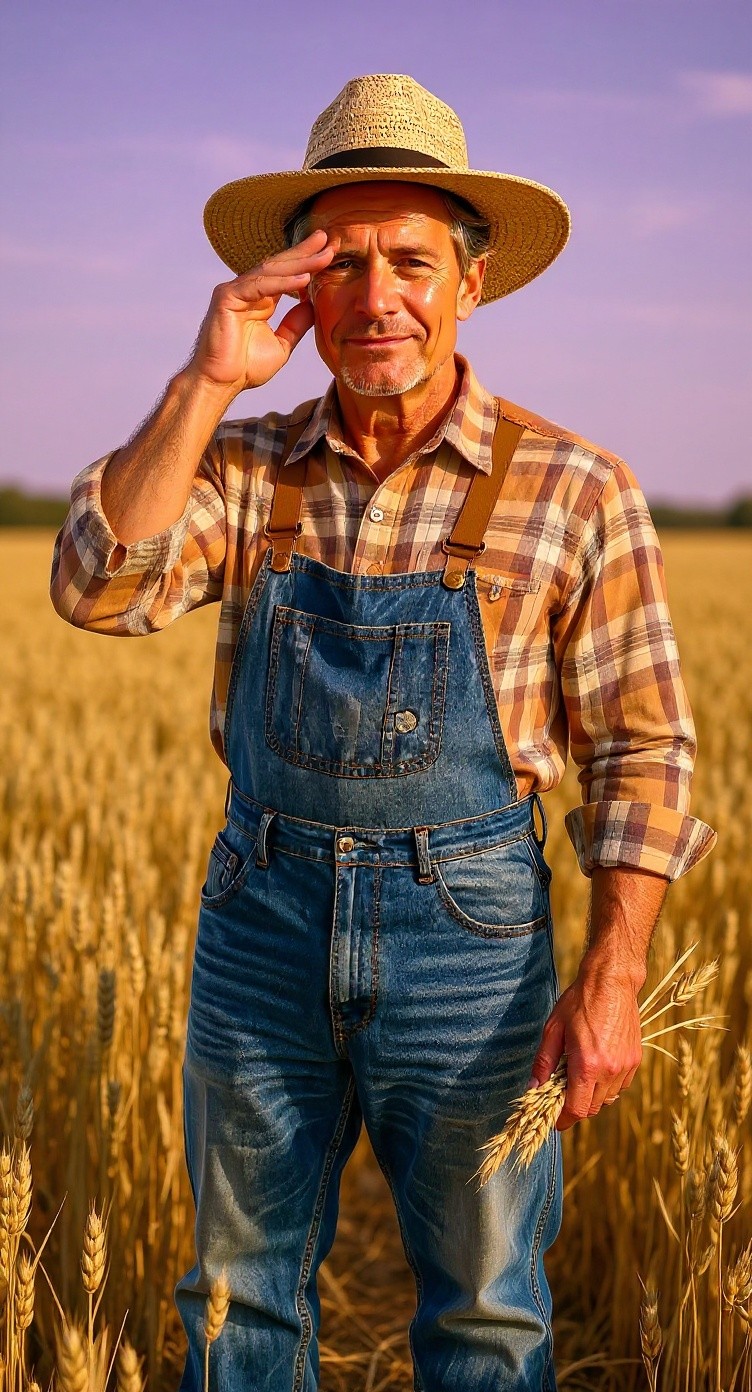 The Penguin's Refreshing Surprise in the Wheat Field