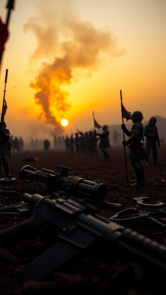 Victory at Dusk: A Warrior's Triumph