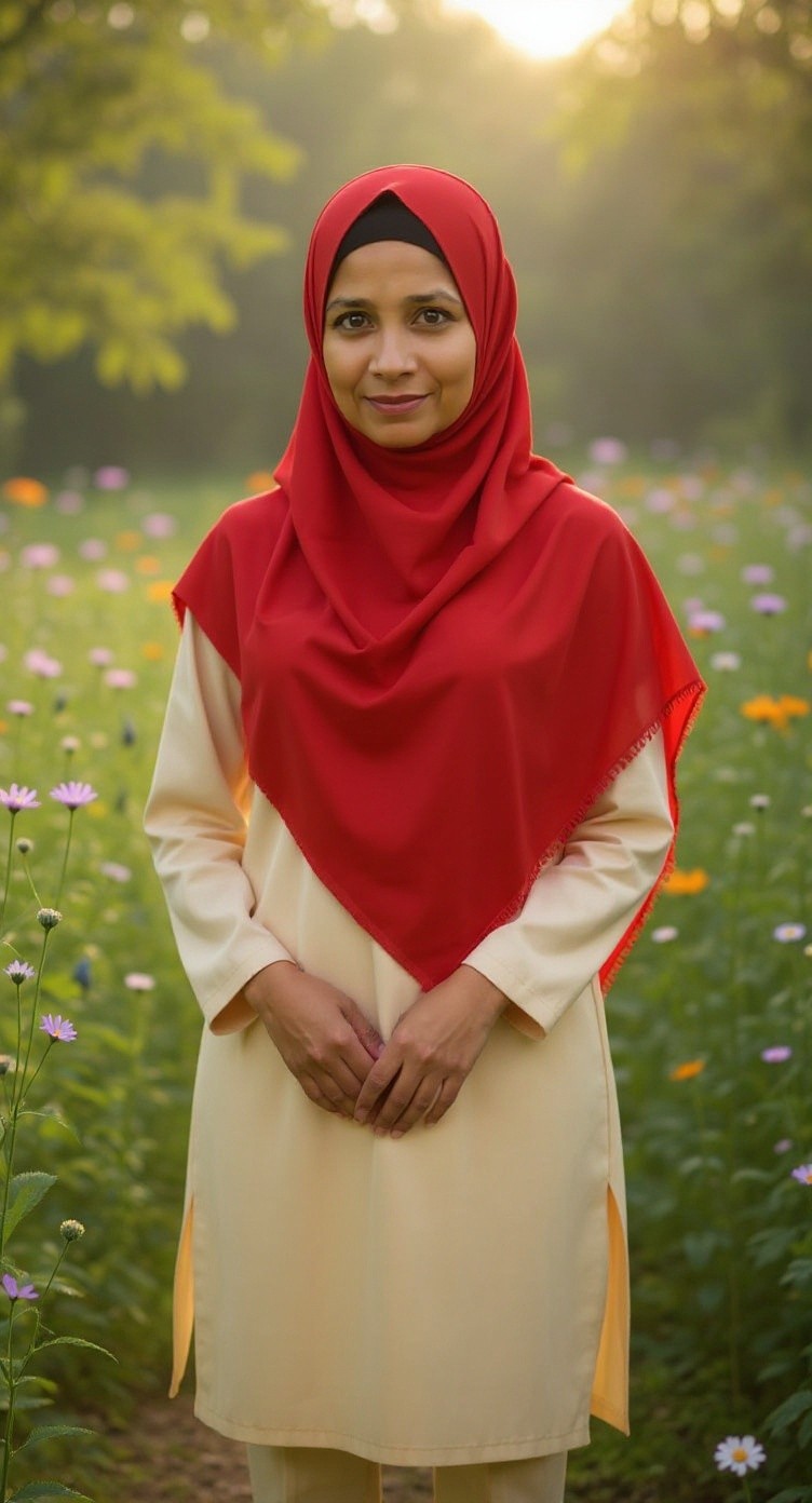 A Girl Alone in Her Garden