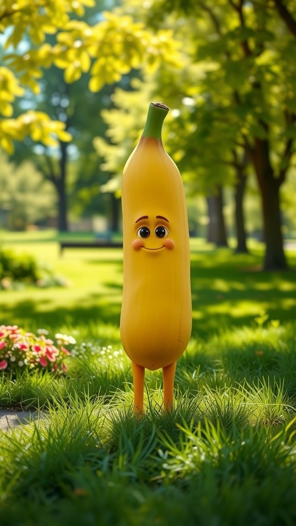 Une banane en breakdance et un singe affamé