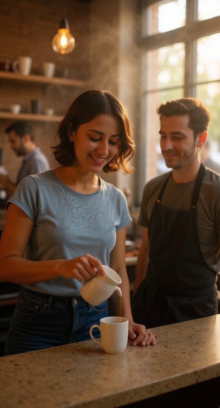 تجربة شرب القهوة والمشاعر المرتبطة بها