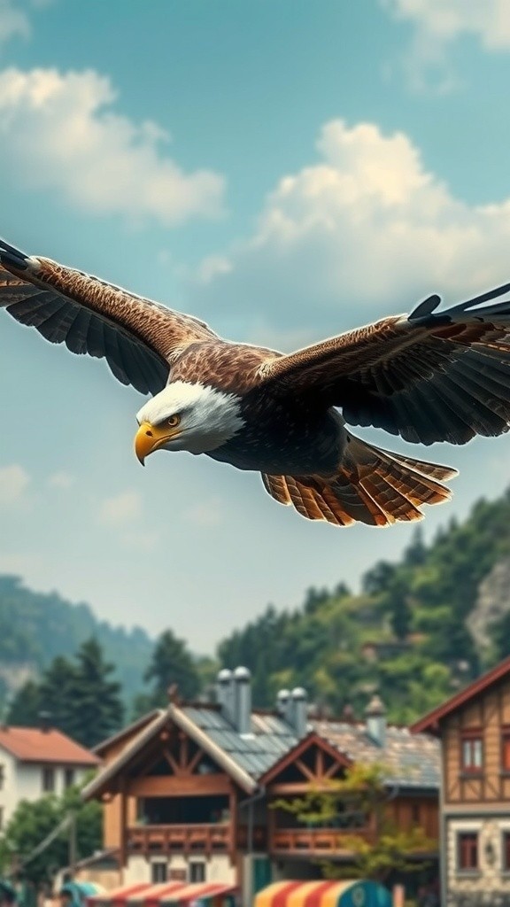 Eagle's Escape: A Hen's Brave Rescue
