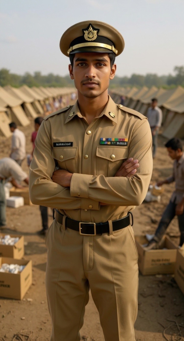 Pakistan Army Officer Meets Beautiful Girl in Flood Camp
