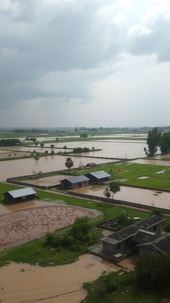 Submerged Village: A Flooded Disaster in Pakistan