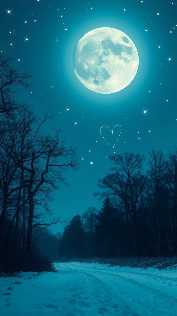 A Romantic Winter Night Under the Stars