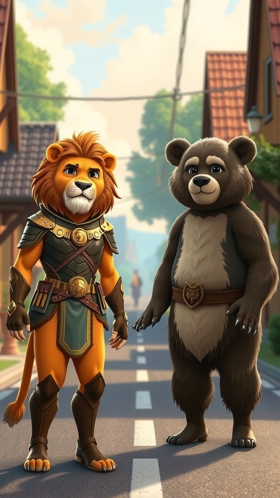 The Brave Boy Who Faced a Giant Lion