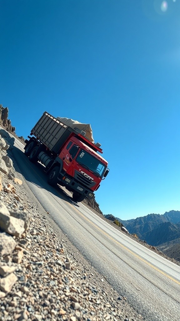 Truk Besar Gagal Menanjak