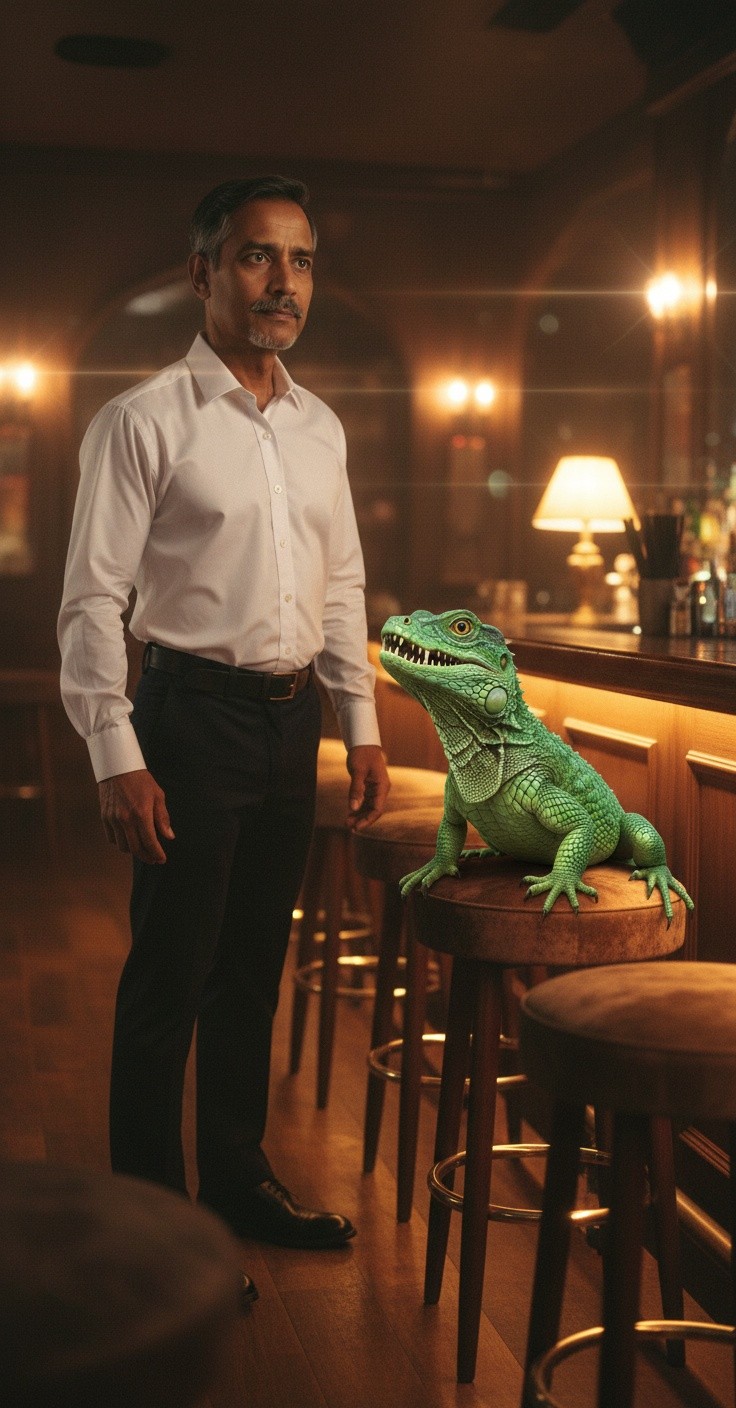 Buaya Berutang di Bar