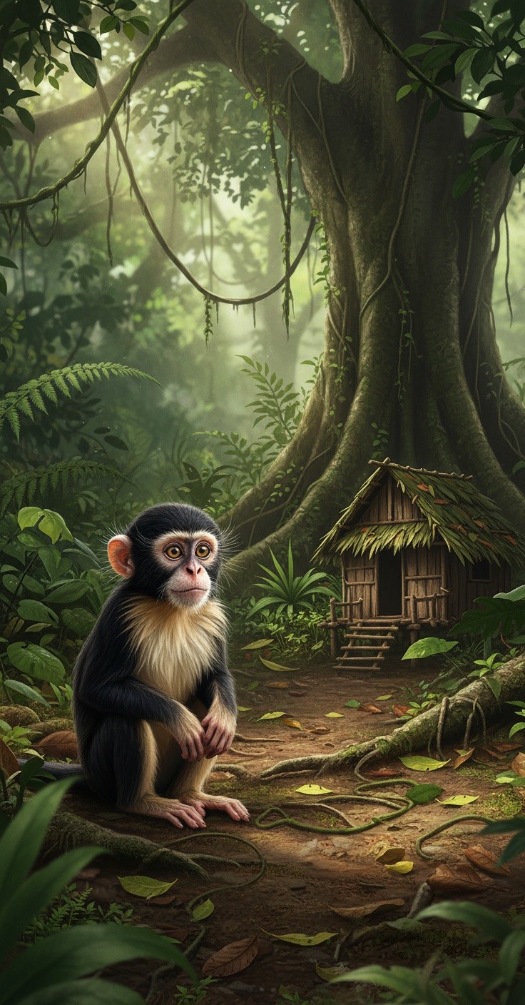 गरीब बंदर की मेहनत और दादी की मुस्कान