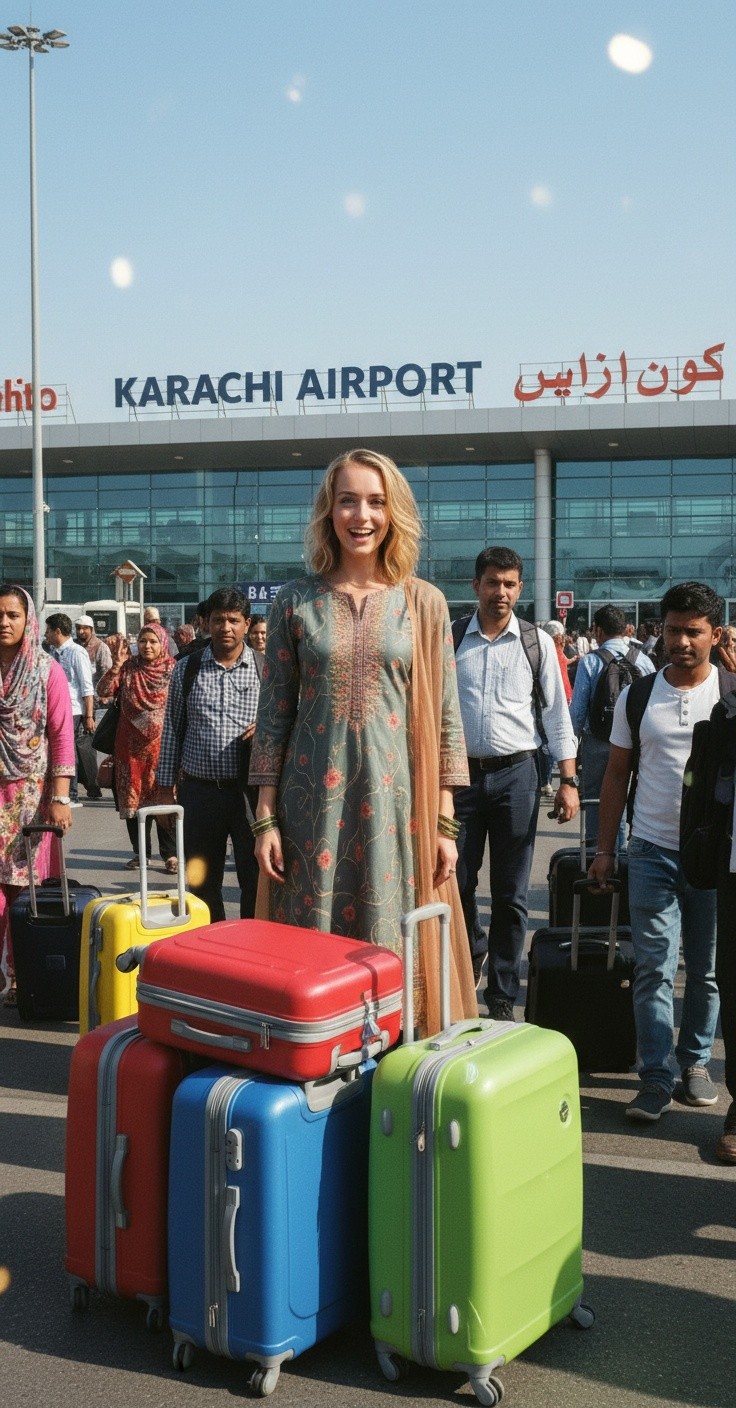 Australian Girl Visits Quaid-e-Azam Mazar in Pakistani Dress