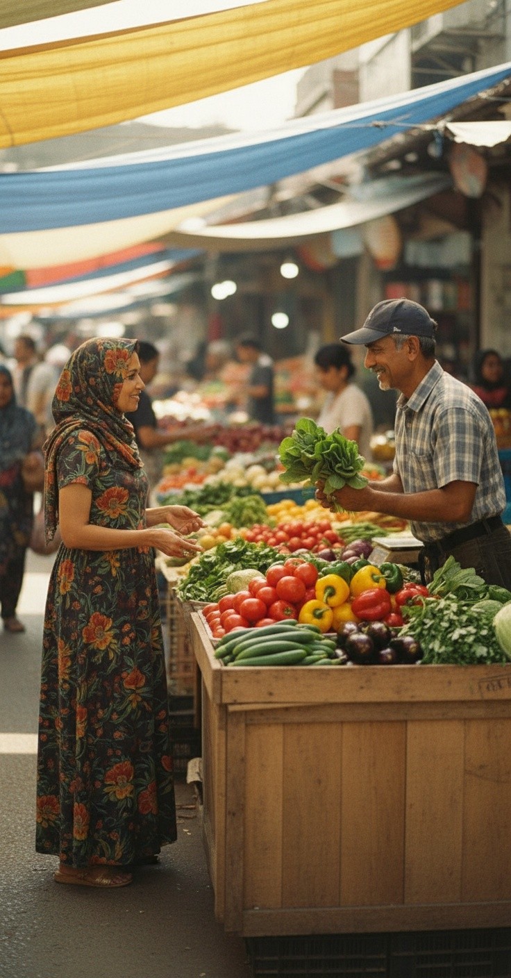 Tawar Menawar Harga Sayur di Pasar