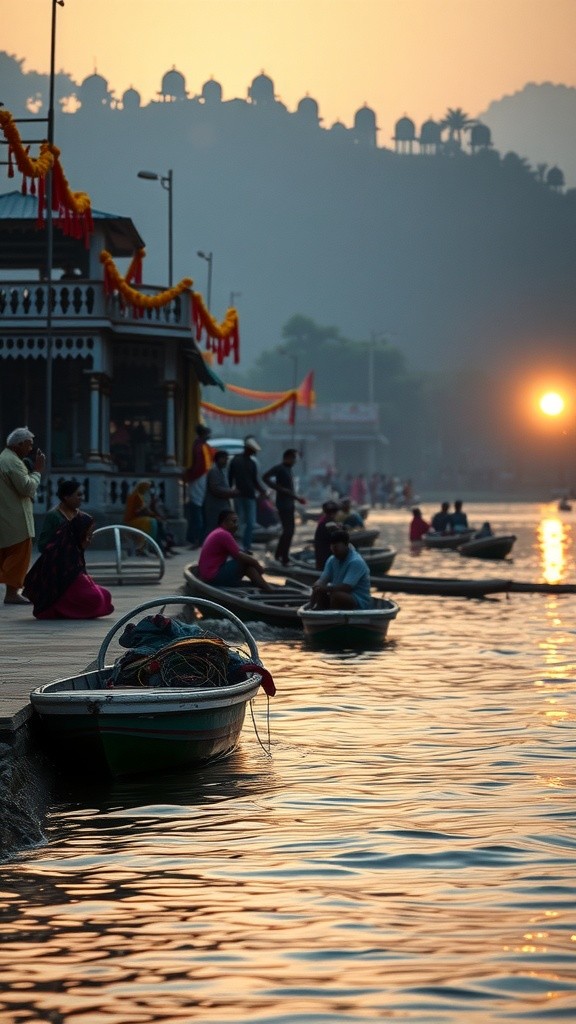 छठ पूजा का गाँव दृश्य