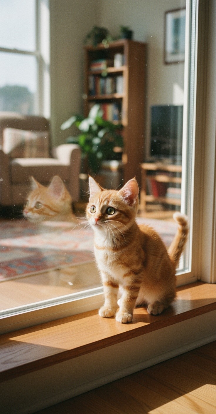 Fluffy Cat Dances Like Human and Makes Funny Sounds
