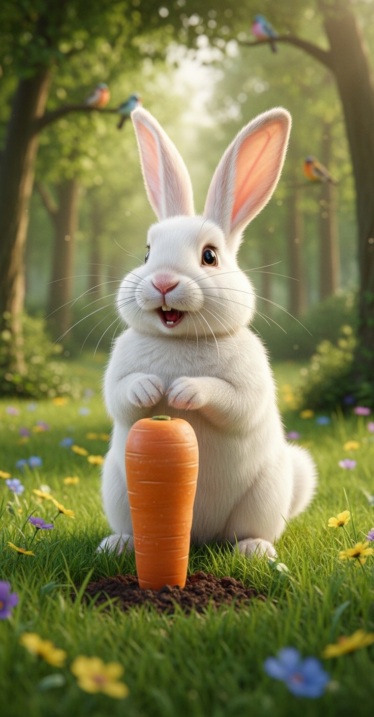 The Little Rabbit and the Huge Carrot