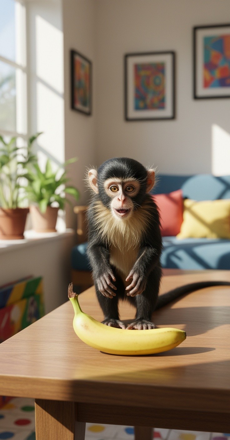 The Mischievous Monkey and the Magical Banana