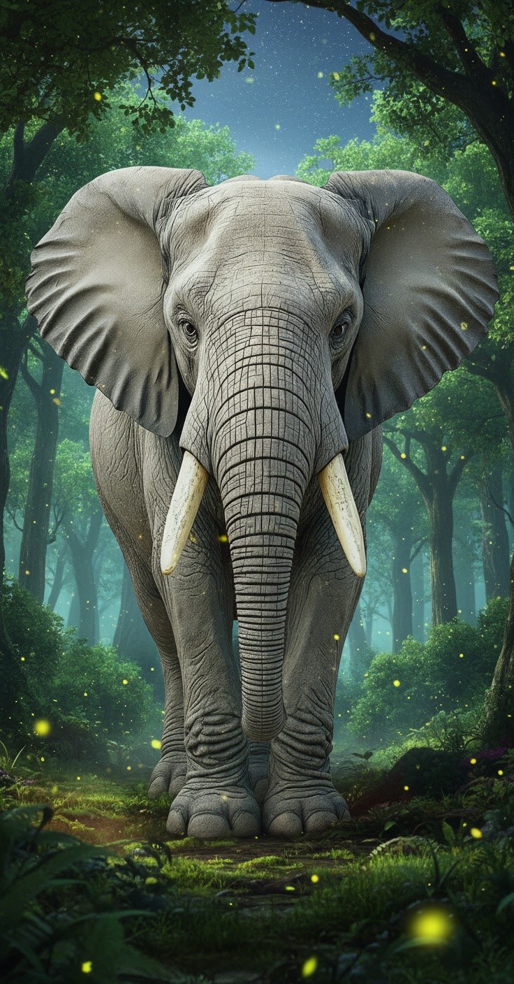 Lumo: The Enchanted Glowing Elephant