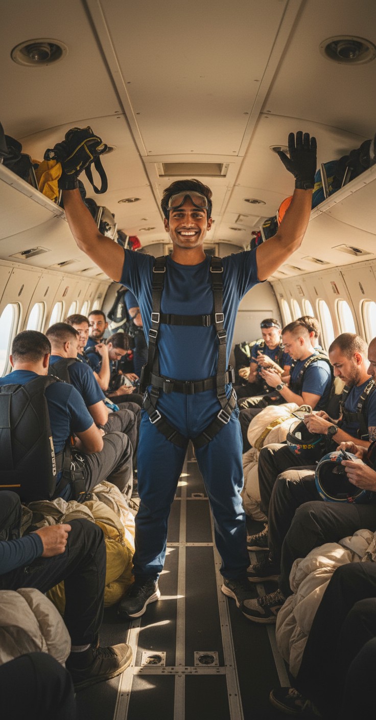 Thrilling Skydiving Adventure Over Palm Jumeirah, Dubai in 4K