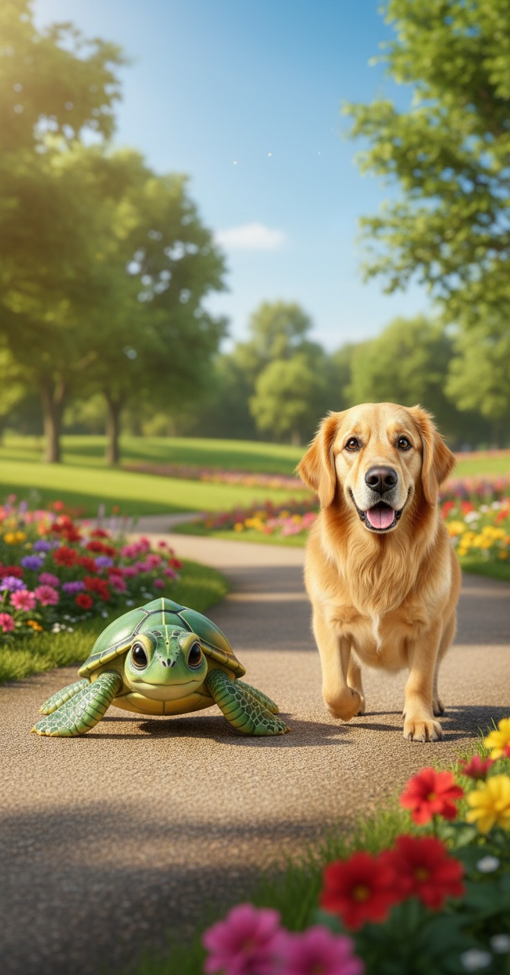 Anjing dan Kura-kura: Jalan Bareng yang Lucu!