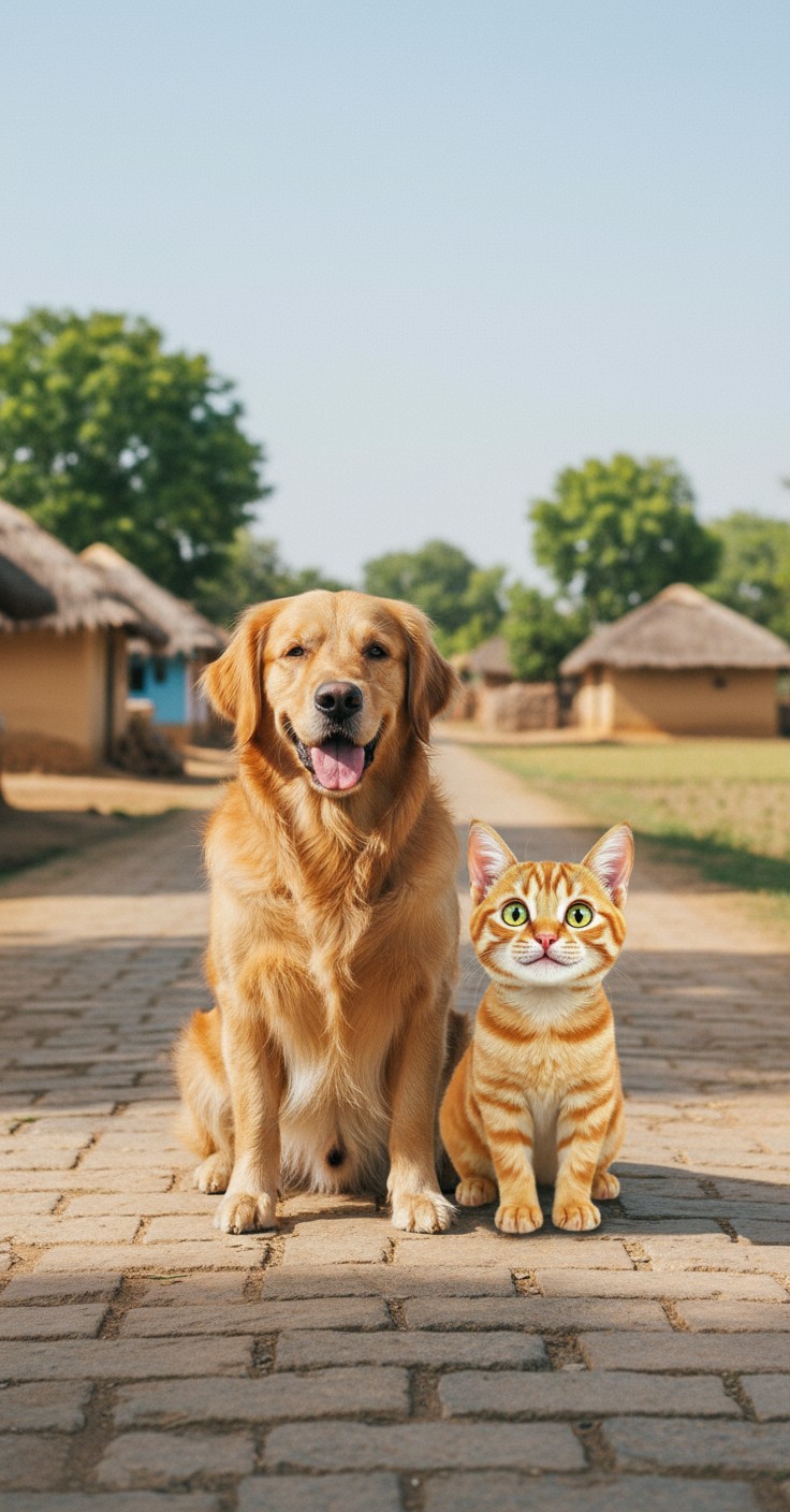 कुत्ता और बिल्ली: एकता की ताकत