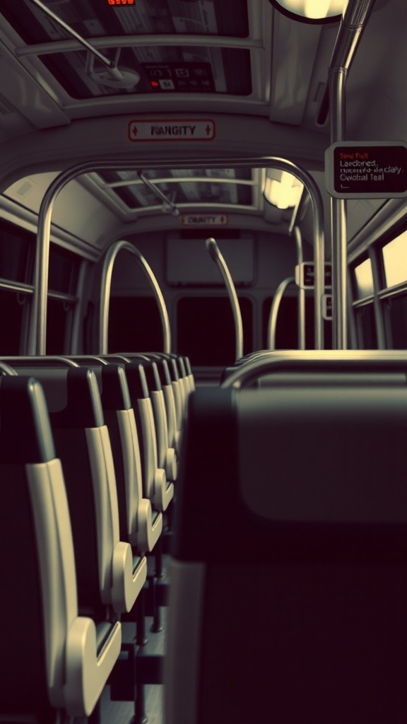 Ethereal Presence in an Empty Bus