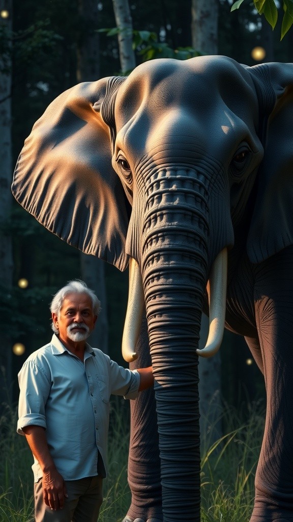 इंसान और जादुई हाथी की कहानी