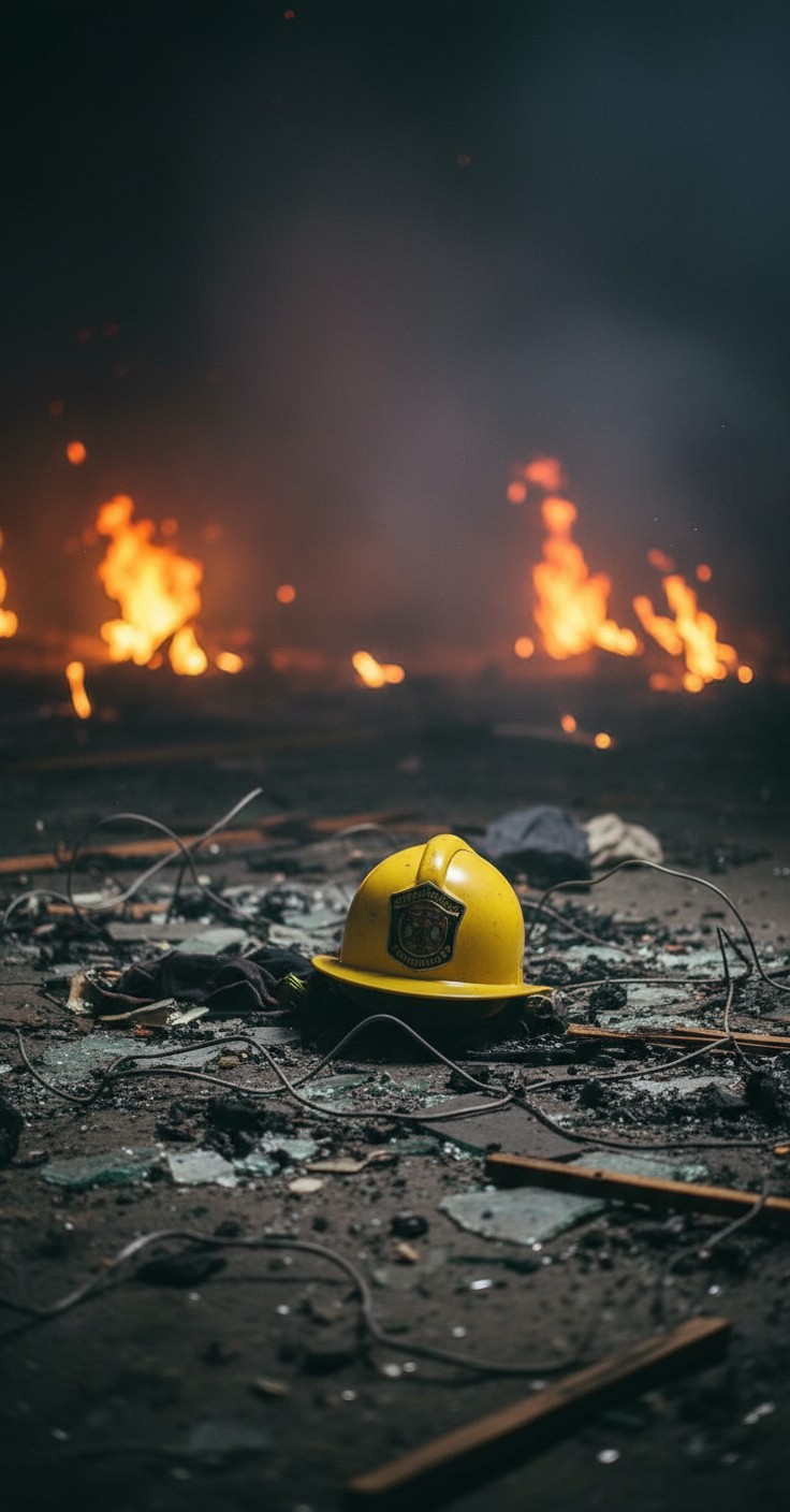 Bravery in the Blaze: A Firefighter's Resolve