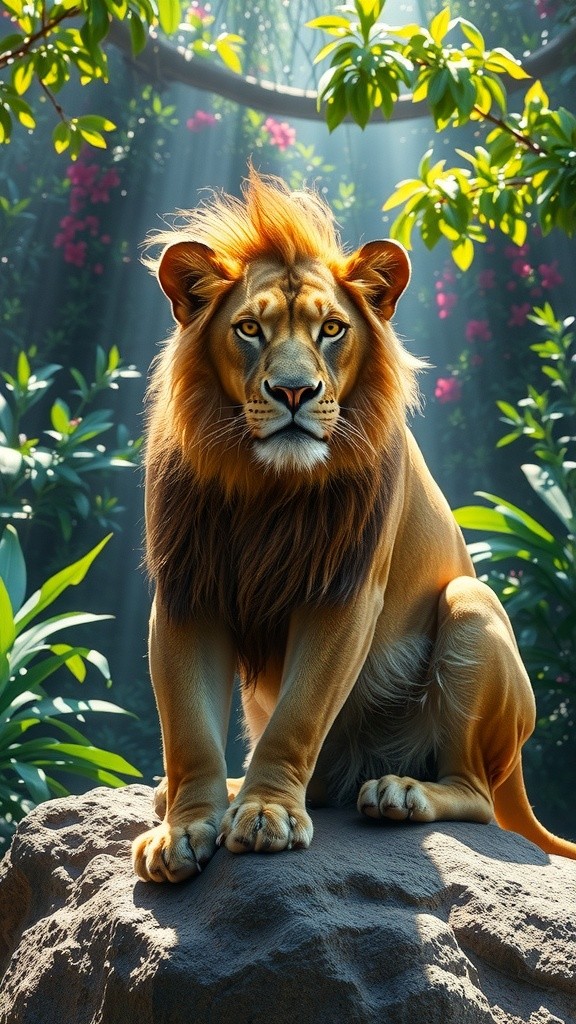 दयालु शेर और माँ दुर्गा की पूजा