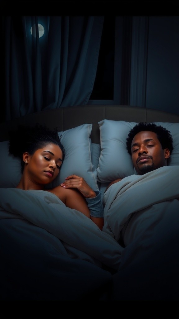 Daddy and Mummy in Bed Sleeping