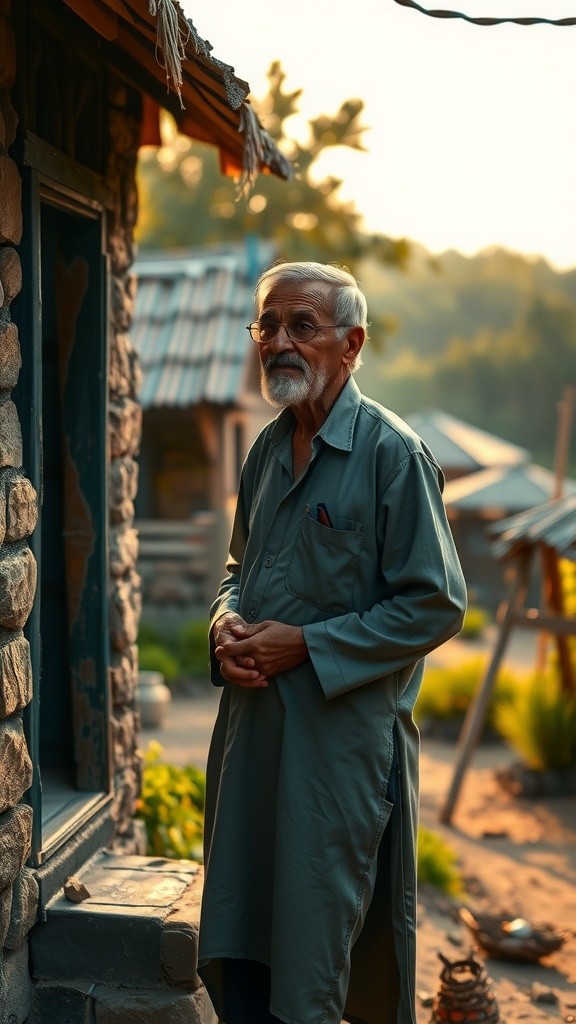 बूढ़ा आदमी और मोर की कहानी